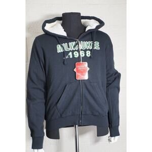 New Milwaukee Bucks Full Zip Hoodie Sweatshirt jersey Sz XXL